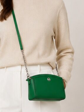 Michael Kors Emerald Green Crossbody Camera Bag
